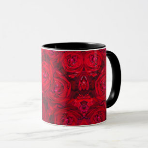 Mug Motif de roses rouges profondes