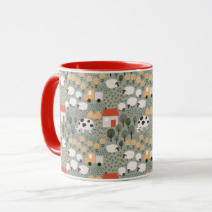 Mug Motif de scène de ferme mignonne