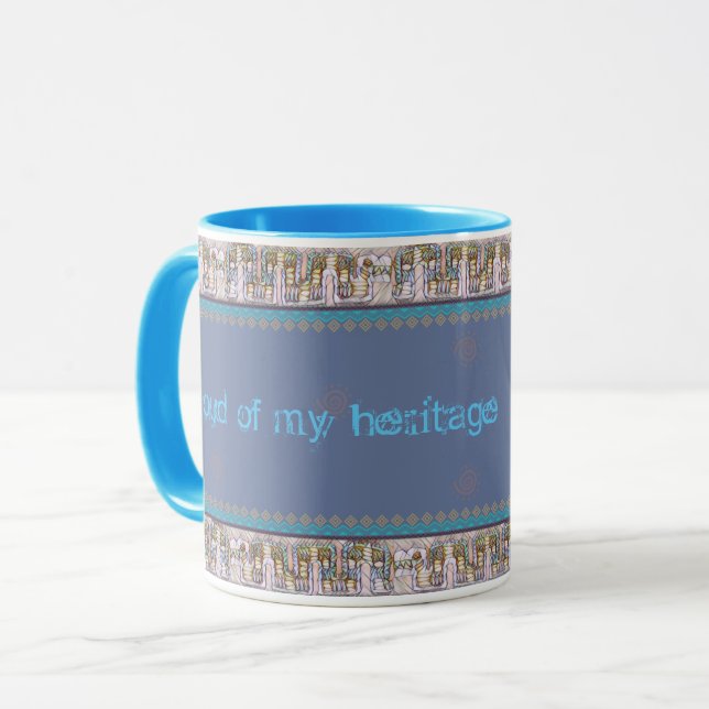 Mug Motif de serpent maya aux formes diamant (Devant gauche)