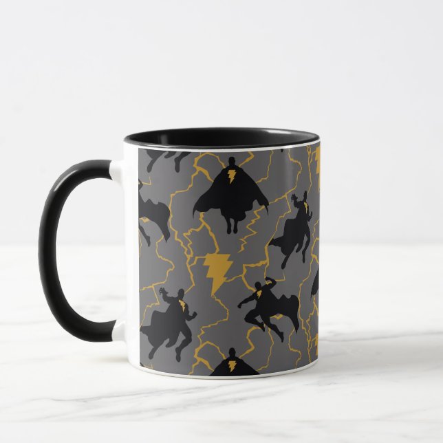 Mug Motif de silhouette Black Adam Lightning (Gauche)