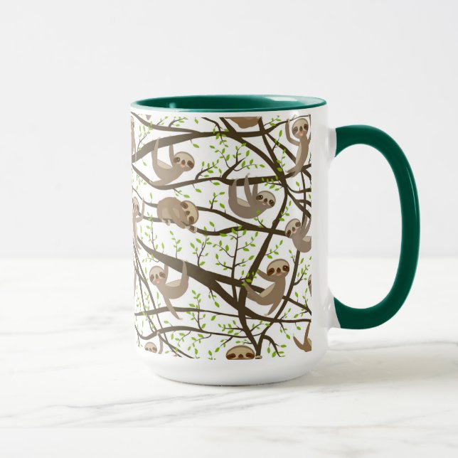 Mug Motif de sourire de paresse (Droite)