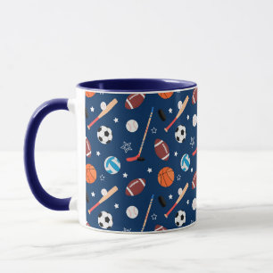 Mug Motif de sport de baseball 