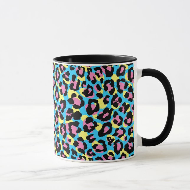 Mug Motif de Spots Neon Leopard (Droite)