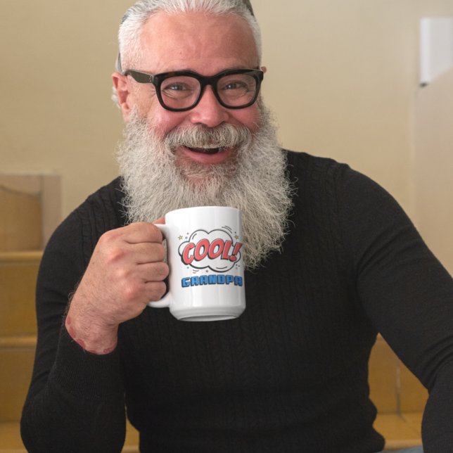 Mug Motif de style de bande dessinée Grand-père Cool b (Créateur téléchargé)