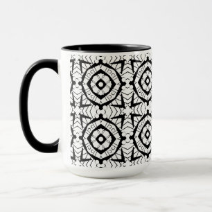 Mug motif de style géométrique et batik