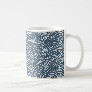 Mug Motif de style Wave japonais