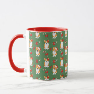 Mug Motif de Sucre de canne de Noël de Corgi