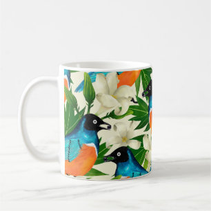 Mug Motif de surface avec des fruits à la papaye, feui