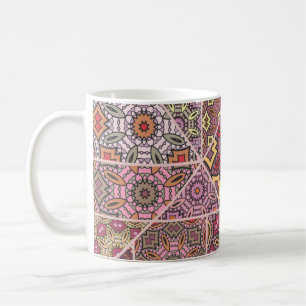Mug motif de surface composée patchwork vintage. Décor