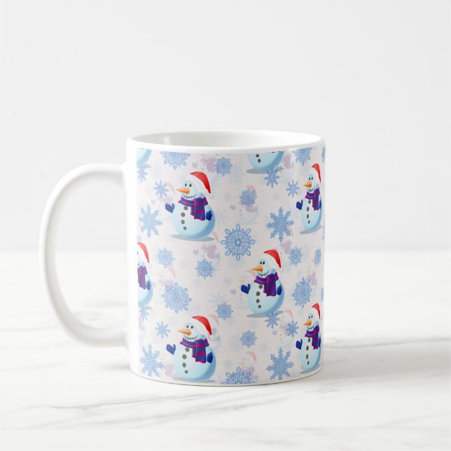 Mug Motif de surface Snowman de Noël (Gauche)