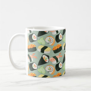 Mug Motif de sushi d'aquarelle