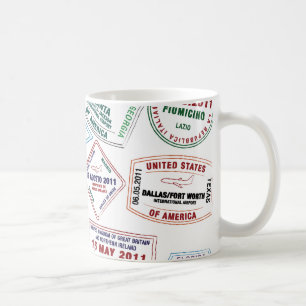 Mug Motif de tampon de passeport Imprimer