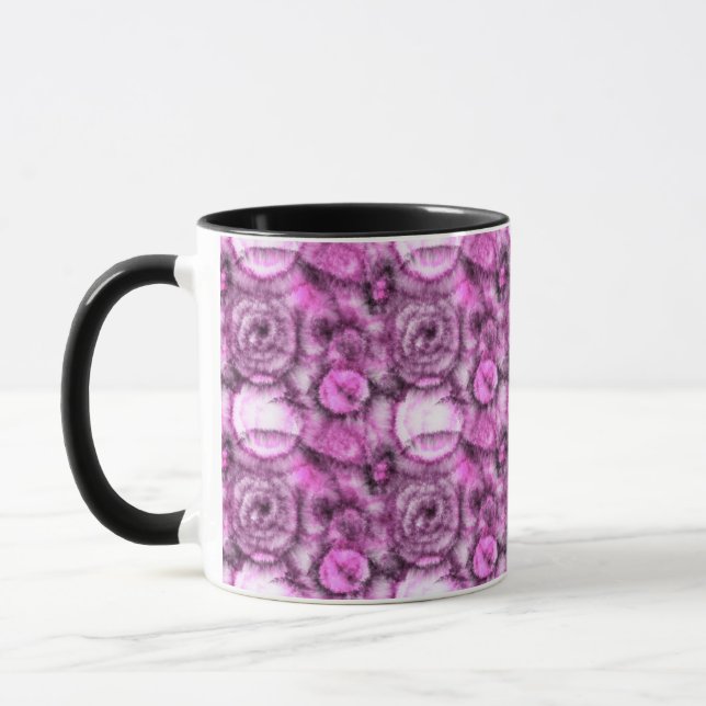 Mug Motif de teinture à tarte rose et blanche (Gauche)