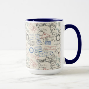 Mug Motif de timbres-poste du monde