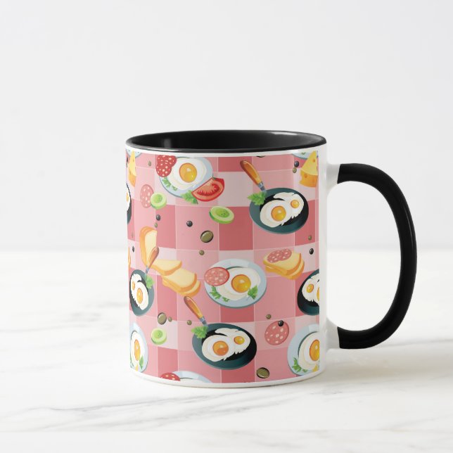 Mug Motif de tomate et d'oeufs au plat (Droite)