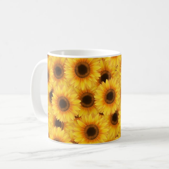 Mug Motif de tournesol, beautés jaunes, (Devant gauche)