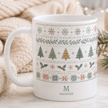 Motif de vacances de Noël Monogramme