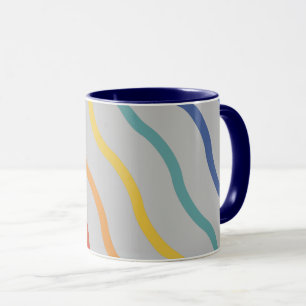 Mug Motif de vague coloré moderne