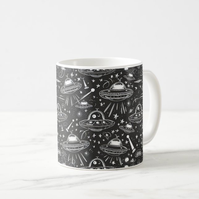 Mug Motif de vaisseau spatial (Devant droit)