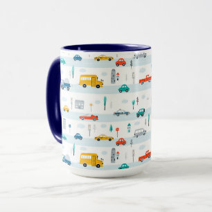 Mug Motif de véhicule routier migre