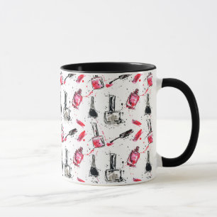 Mug Motif de vernis à ongles d'aquarelle