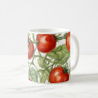 Mug Motif de vigne de tomate à l'aquarelle | Jardin bo