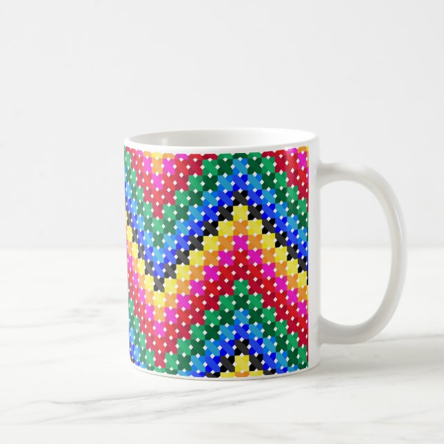 Mug Motif de zigzag coloré (Droite)