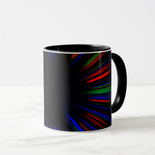 Mug Motif d'éclatement bleu et rouge