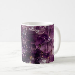 Mug Motif d'énergie en quartz de cristal Amethyst viol