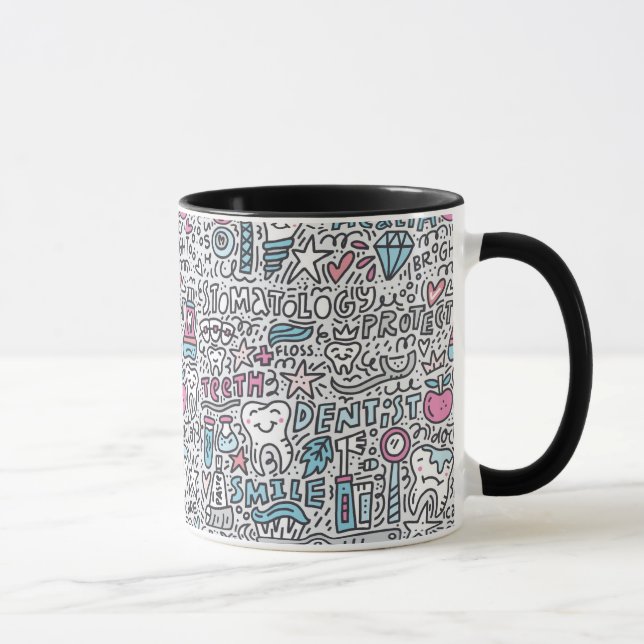 Mug Motif dentaire de bande dessinée (Droite)