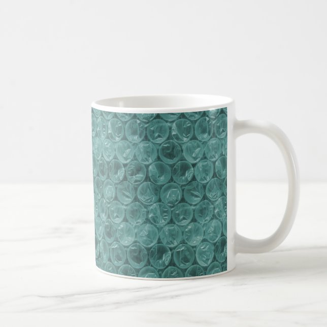 Mug Motif d'enveloppement de bulle turquoise (Droite)