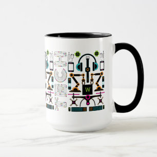 Mug Motif d'équipements et d'objets technologiques mo
