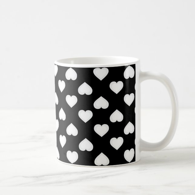 Mug Motif des Coeurs Blancs (Droite)