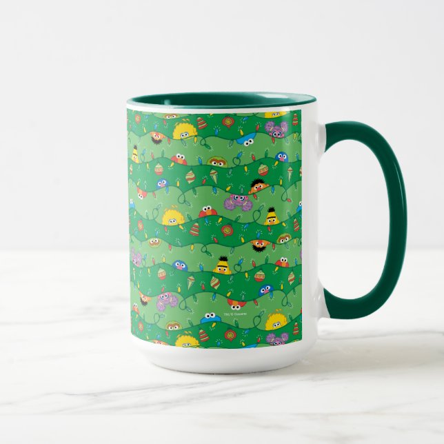 Mug Motif des lumières de Noël de la rue Sésame (Droite)