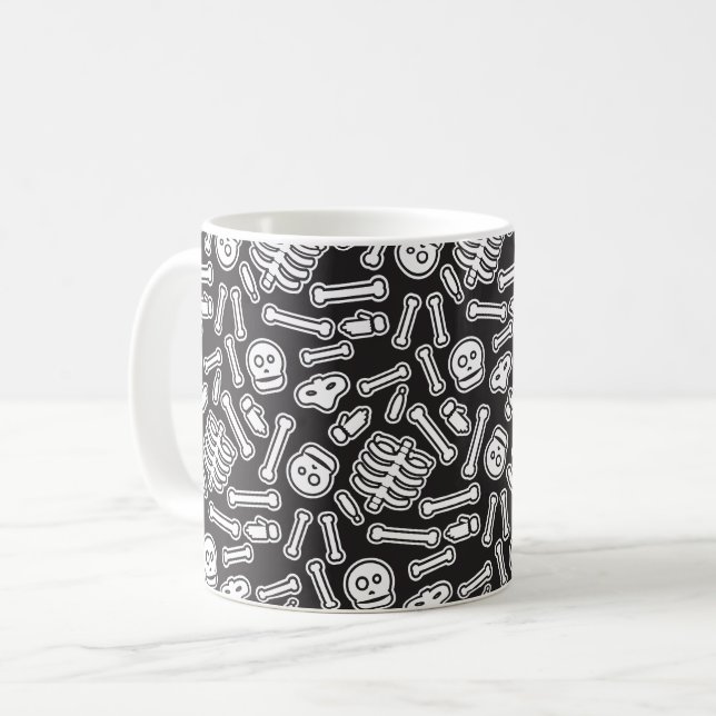 Mug Motif des skeletons d'Halloween (Devant gauche)