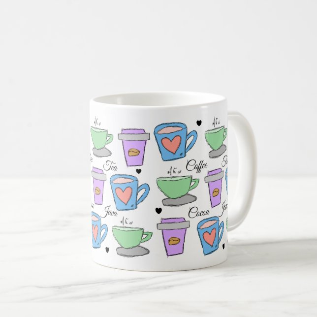 Mug Motif Dessins de conteneurs pour amateurs de café  (Devant droit)