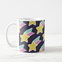 Motif d'étoile filante Kawaii