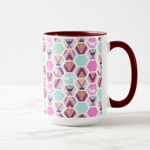 Mug Motif d'hexagone d'aquarelle