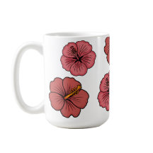 Motif d'hibiscus tropical personnalisé