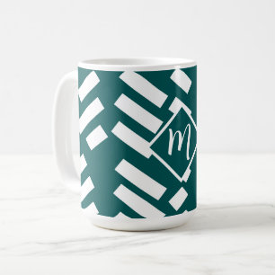 Mug Motif diagonal minimaliste, Monogramme