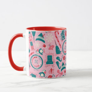Mug Motif d'icône encadrée Elf Holiday