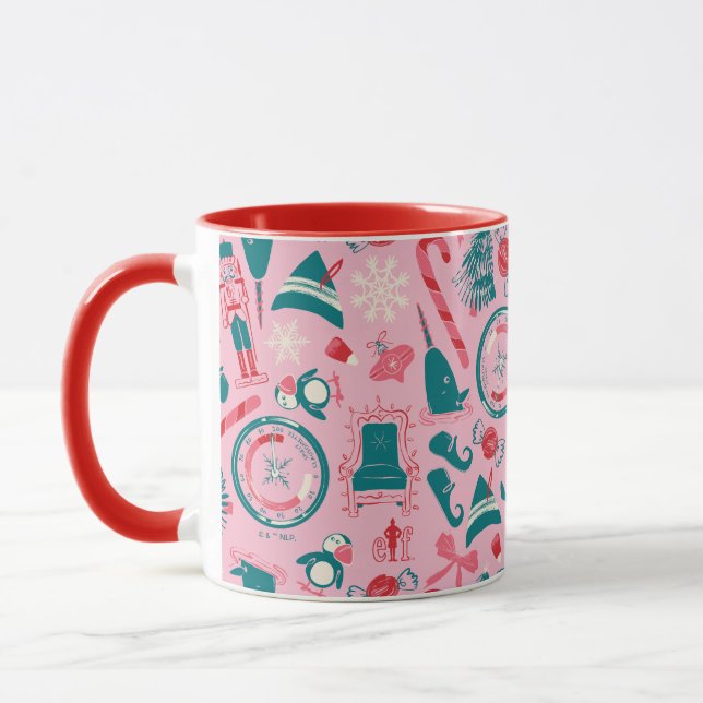 Mug Motif d'icône encadrée Elf Holiday (Gauche)