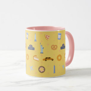 Mug Motif d'icônes et de monuments ludiques de NYC Jau