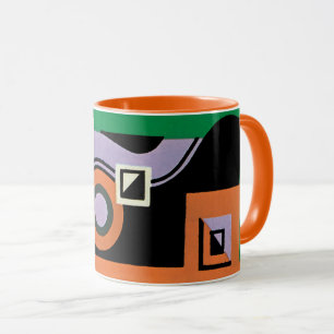 Mug Motif d'illustration jazz Art Déco vintage Pochoir