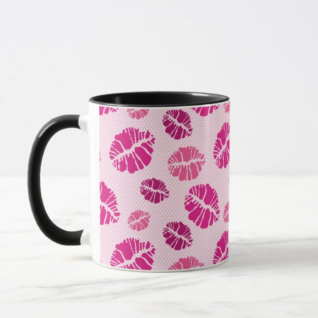 Mug Motif d'impression de forme de baiser de rouge à (Gauche)