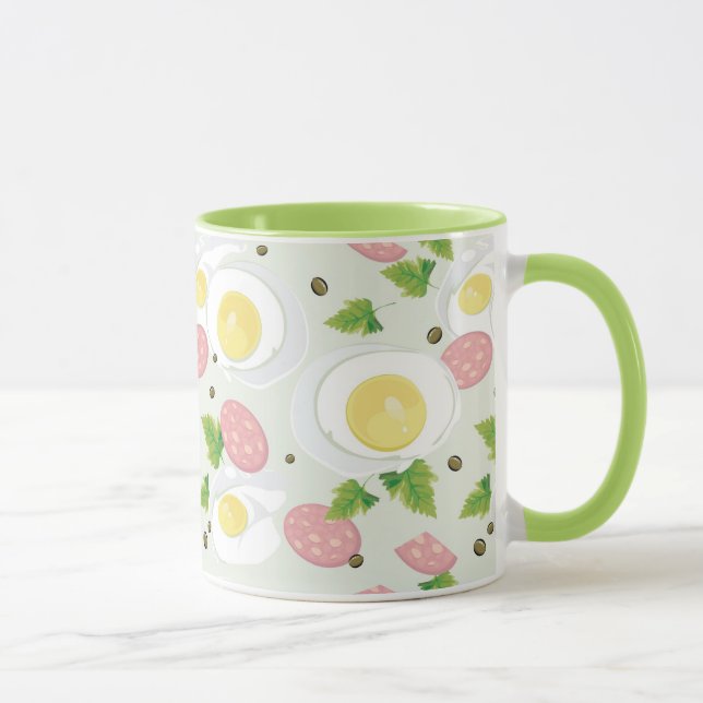 Mug Motif d'oeufs et de saucisse (Droite)