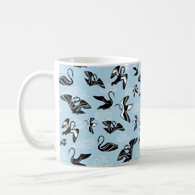 Mug Motif d'oiseaux décoratifs grecs inspirés des mycè (Gauche)