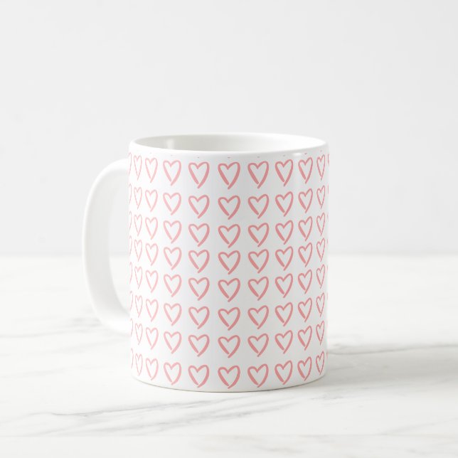 Mug Motif dooddle du coeur (Devant gauche)