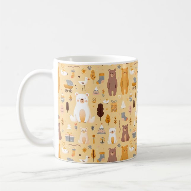 Mug Motif d'ours adorable (Gauche)