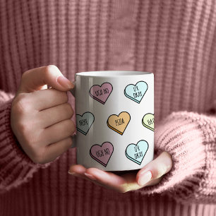 Mug Motif du Coeur de bonbons de Valentine Sarcastique